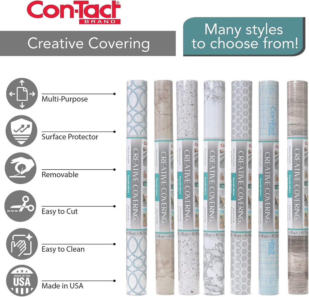 Con-Tact Brand Creative Covering, Self-Adhesive Shelf Liner, Multi-Purpose Vi...