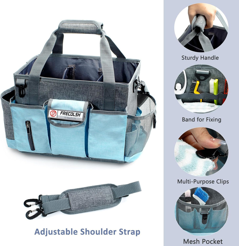 13" Cleaning Caddy for Cleaning Supplies, Cleaning Bag for Housekeepers