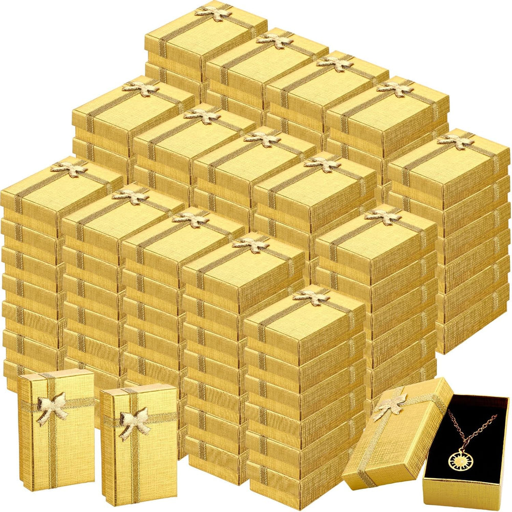 Jetec 120 Pcs Jewelry Gift Boxes Set 2 x 3.1 x 1.1 Inch Small Cardboard Jewel...