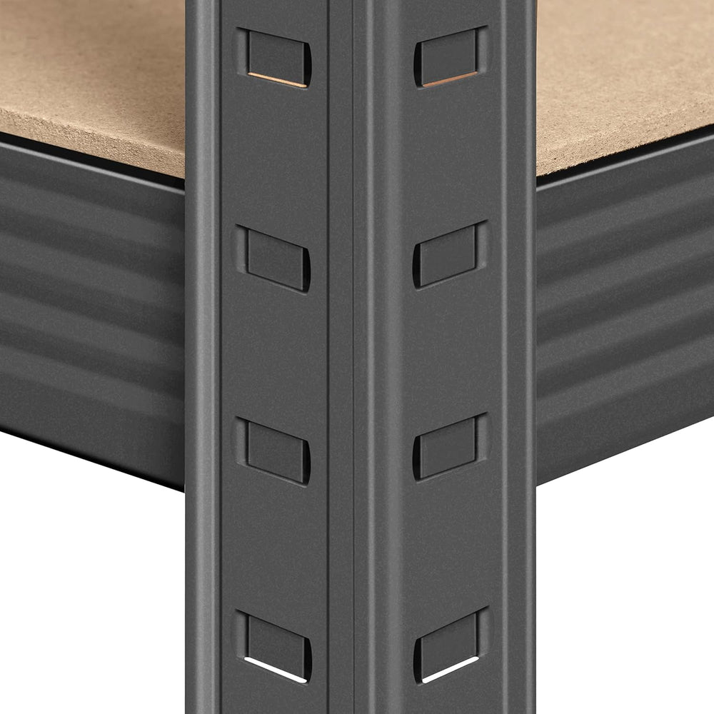 Topeakmart 5 Tier Metal Storage Shelving Unit, 35.5x16x71 Inch Dark Gray