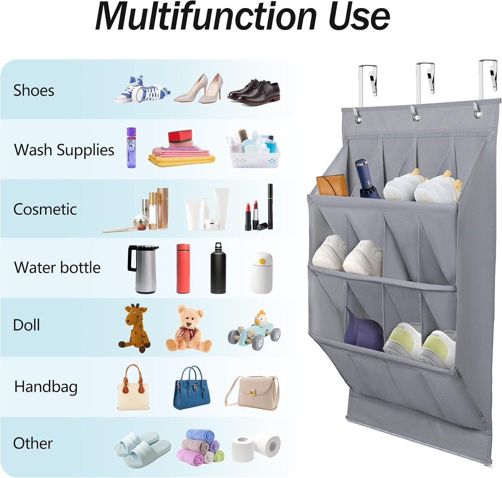 Libeder Over the Door Shoe Organizer,24 Pockets Door Shoe Organizer Hanging, ...