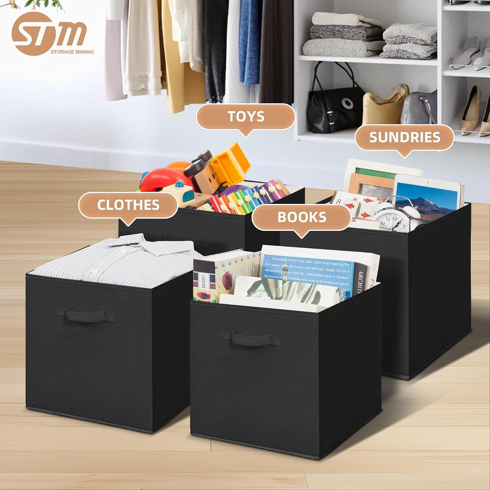 STORAGE MANIAC Storage Cubes, 13 Inch 8 Pack Collapsible Fabric Shelf Bins