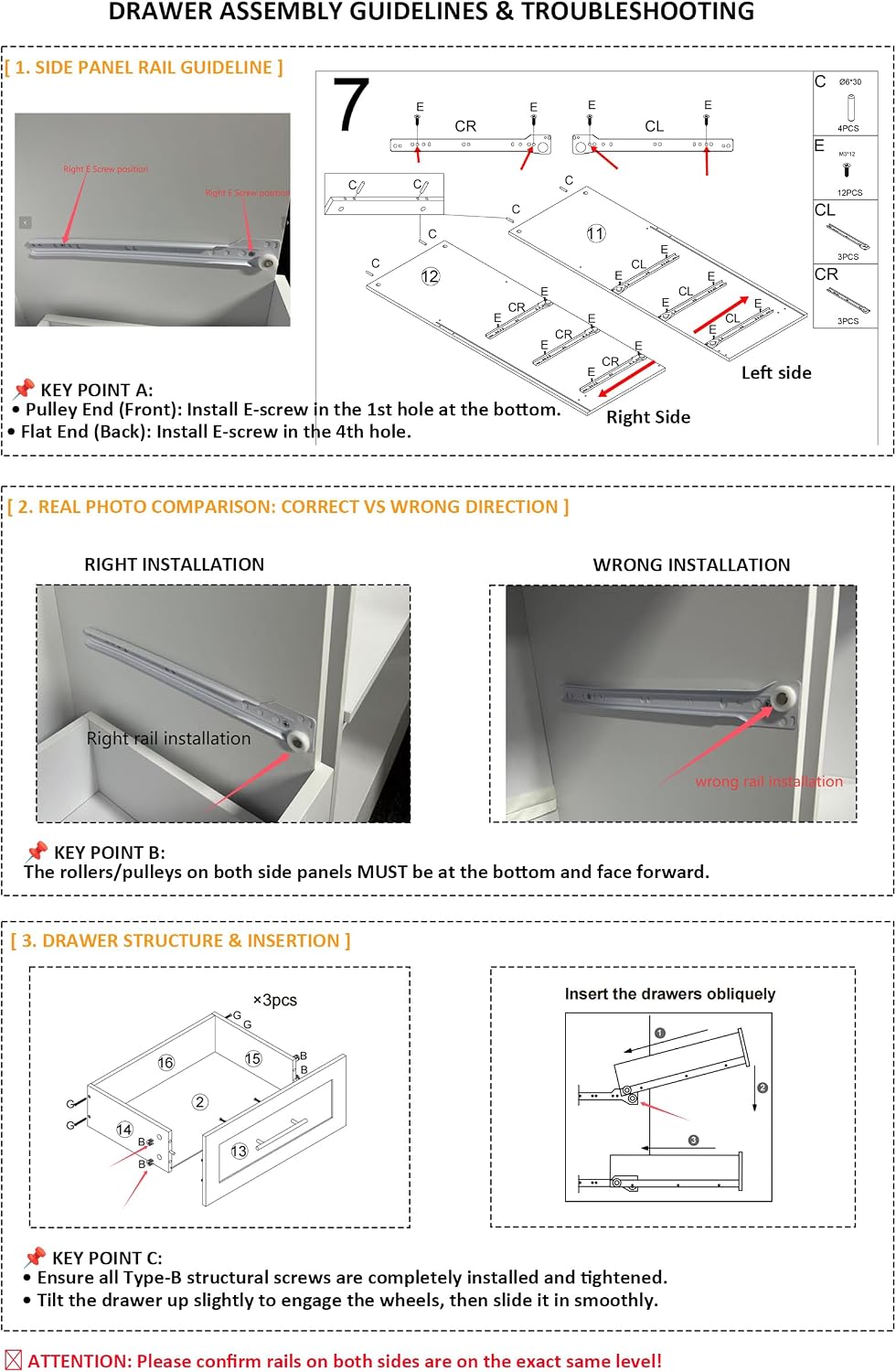 Closet System with 6 Drawers, Wood Closet Organizer System, Walk-in Closet or...