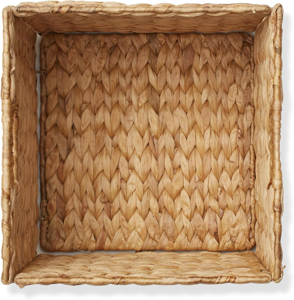Casafield 10.5" x 10.5" Water Hyacinth Storage Baskets, Natural - S...