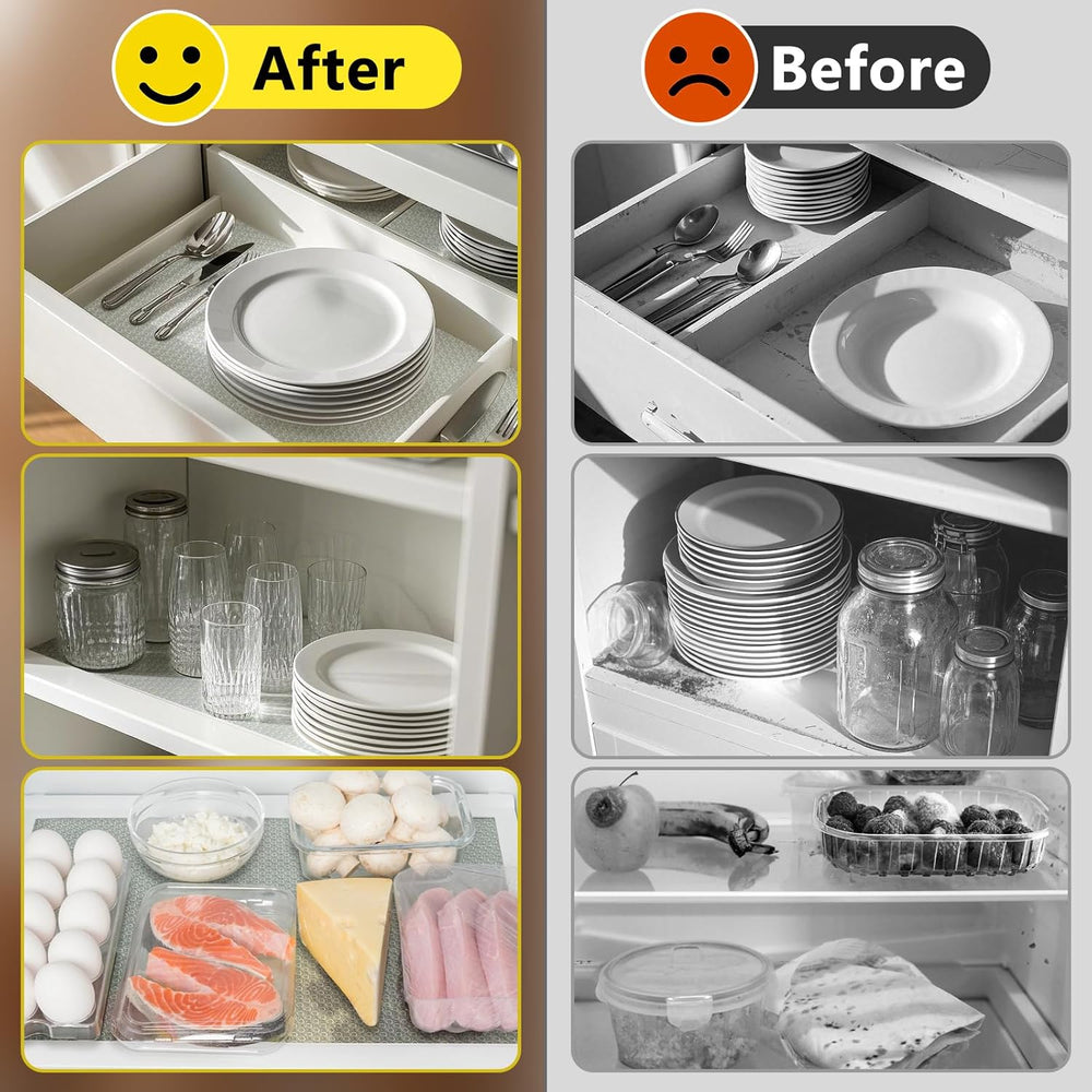 Shelf Liner, Refrigerator Liner, Drawer Liners for Kitchen Cabinet