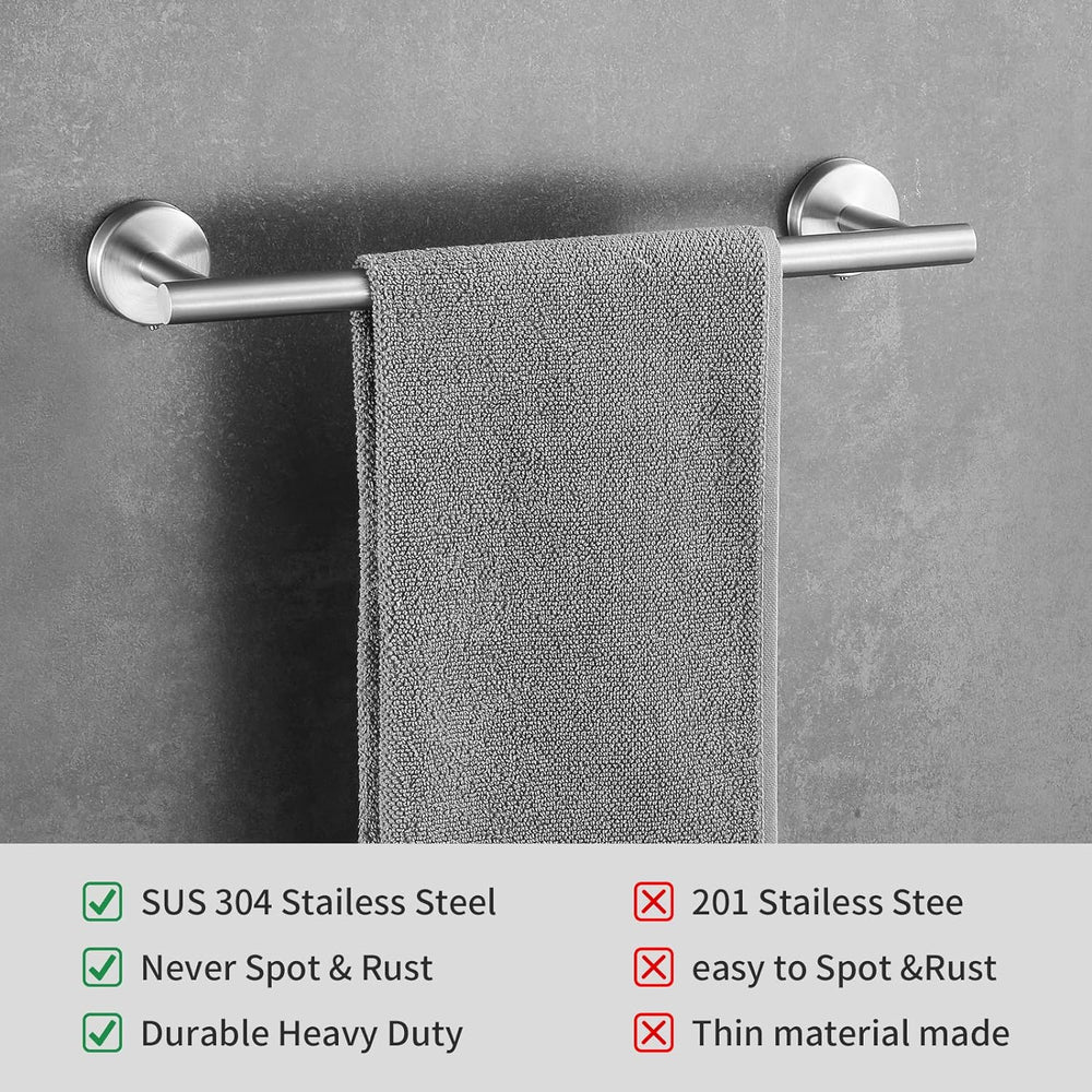Bathroom Hardware Set 10 Pieces, Stainless Steel Towel Bar Set Includes 16 in...