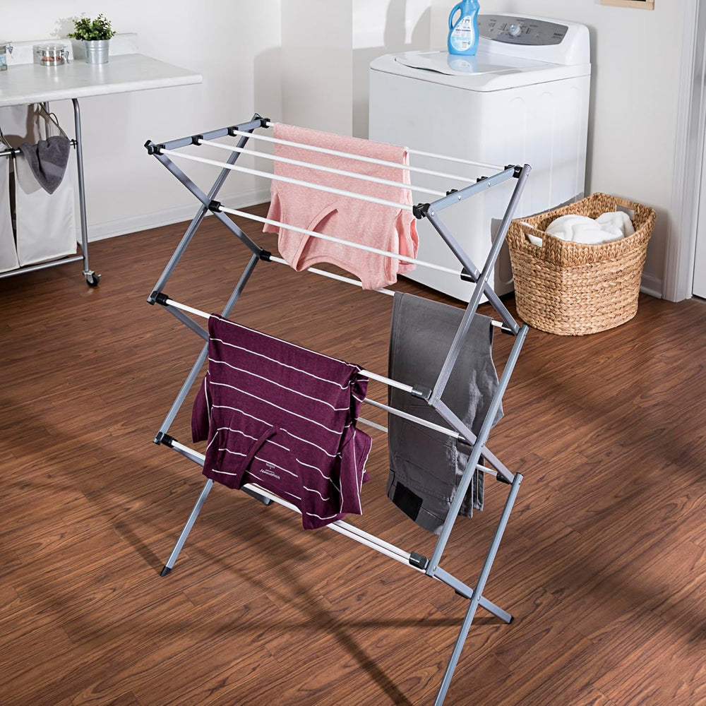 Honey-Can-Do Deluxe Metal Collapsible Clothes Drying Rack, 50 lbs, 29" x...