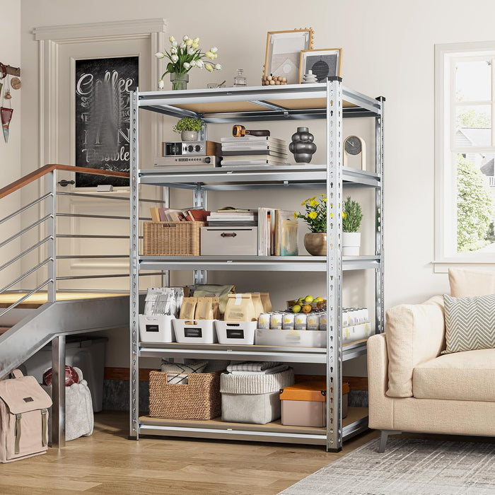 REIBII 5 Tier Garage Shelving for Pantry Garage, Adjustable Storage Shelves