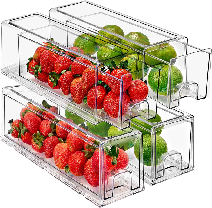 Sorbus Small Clear Storage Drawers – Acrylic Stackable Storage Bins