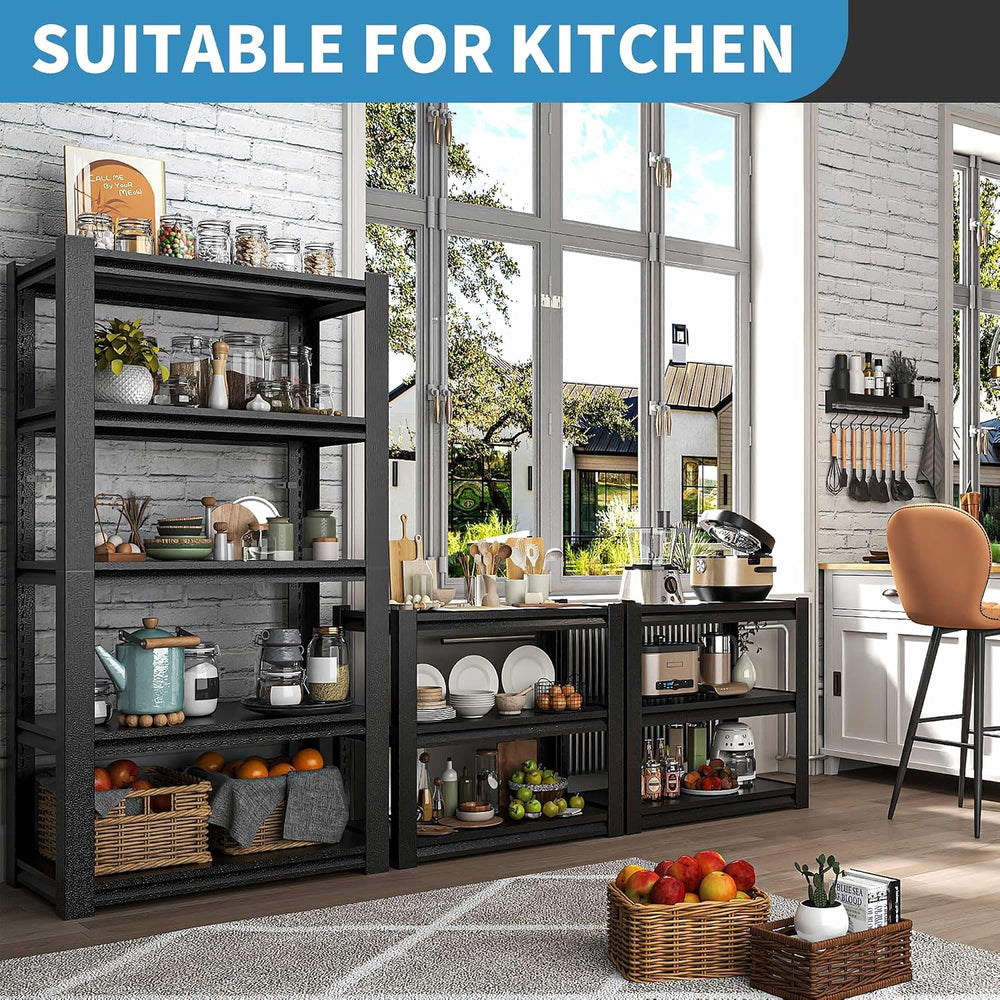 Metal Storage Shelving, Heavy Duty Shelves Unit, Adjustable Storage Rack, Ind...