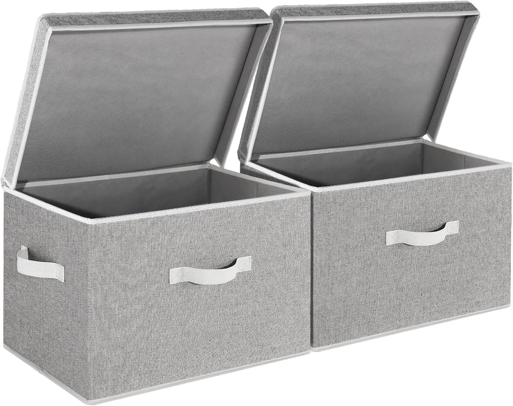 StorageWorks Fabric Storage Bins with Lids, Closet Storage Bins