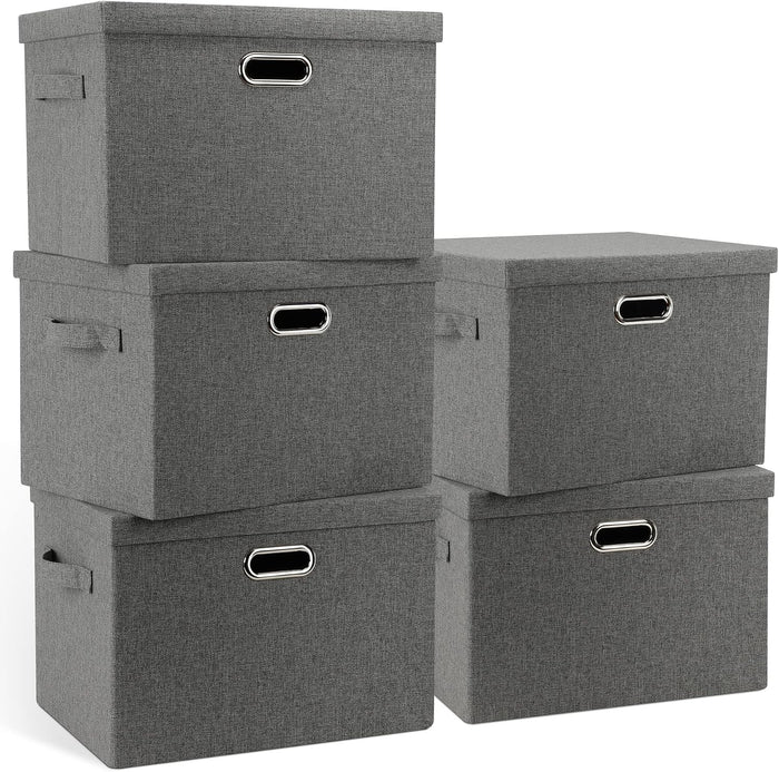 Large 17" 36 Quart Collapsible Stackable Storage Bins