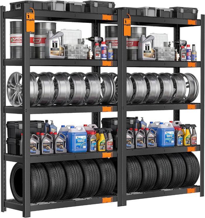 CAMMOO 3500LBS Storage Shelves, 5 Tier Wire Shelf 36"W x 16"D x 72"H,2 Pack