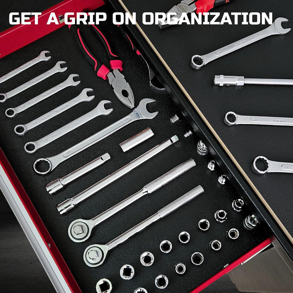 ONREVA Tool Box Liner 28 inch Wide x 22 ft Large, Thick Heavy Duty Toolbox Dr...