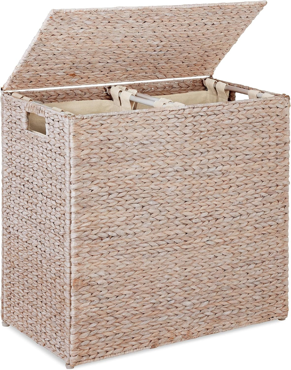 Best Choice Products Large Laundry Hamper with Lid, Natural Handwoven Hyacint...