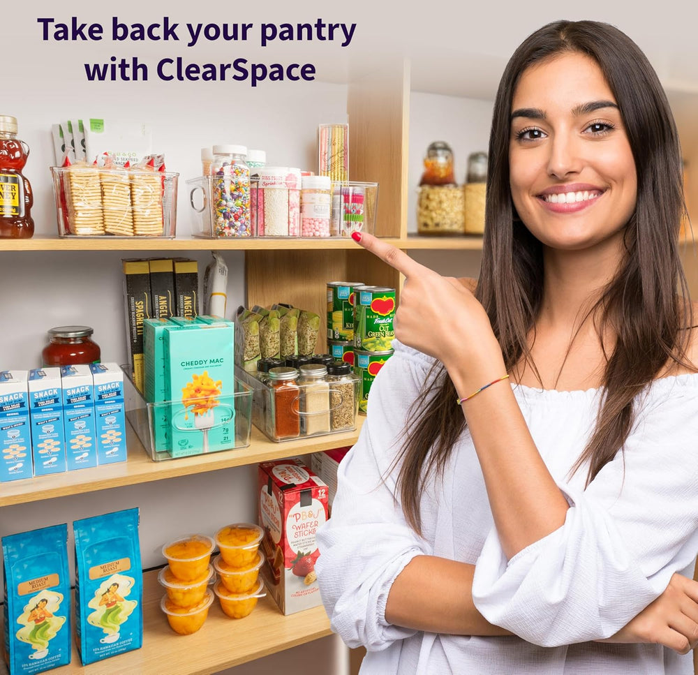 ClearSpace Pantry Organizers and Storage and Cabinet Organizer, 6 Pack