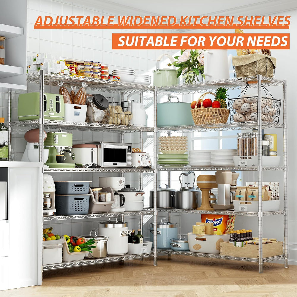 Storage Shelves Heavy Duty, 2 PCS 48" L x 20" W x 72" H Garage...