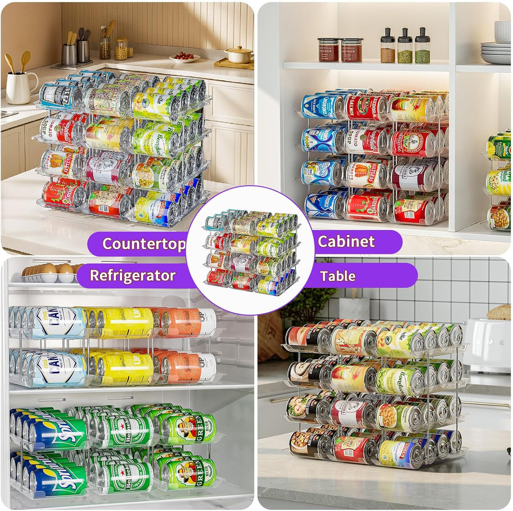 Can Organizer for Pantry, 4-Tier Modular Can Storage Rack