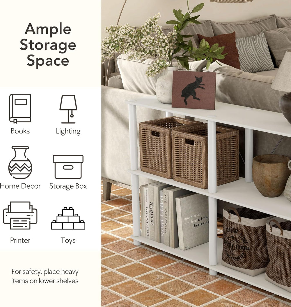 Homes: Inside + Out Apexa Modern 5-Tier Narrow Shelving Units, Collectibles D...