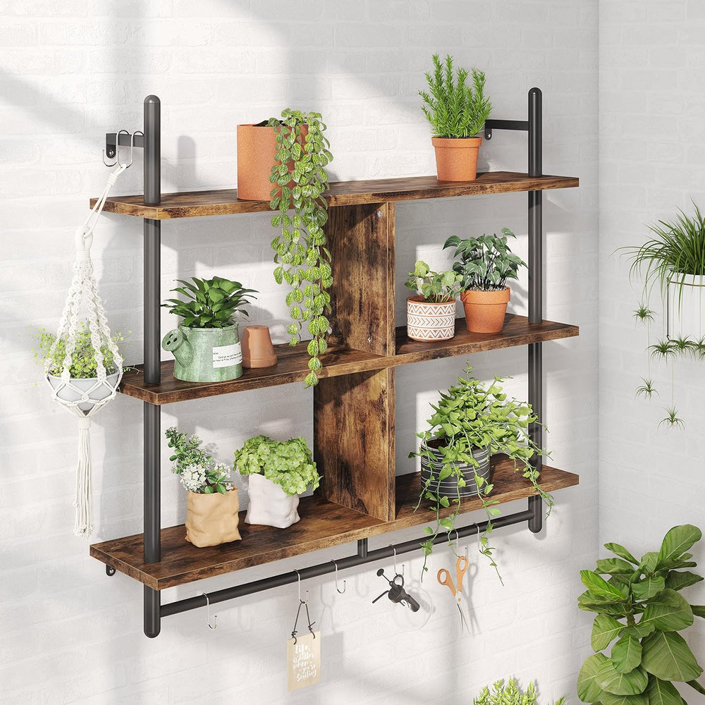 Bestier 41.5" Floating Shelves for Wall 3 Tier Kitchen Shelves Wall Moun...