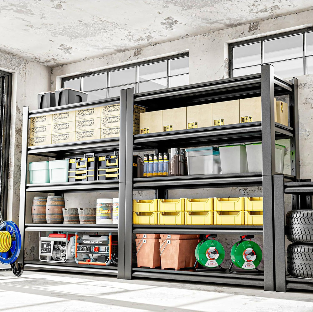 OLLRRACT 5-Tier Garage Shelving, Metal Storage Shelves, Utility Shelf