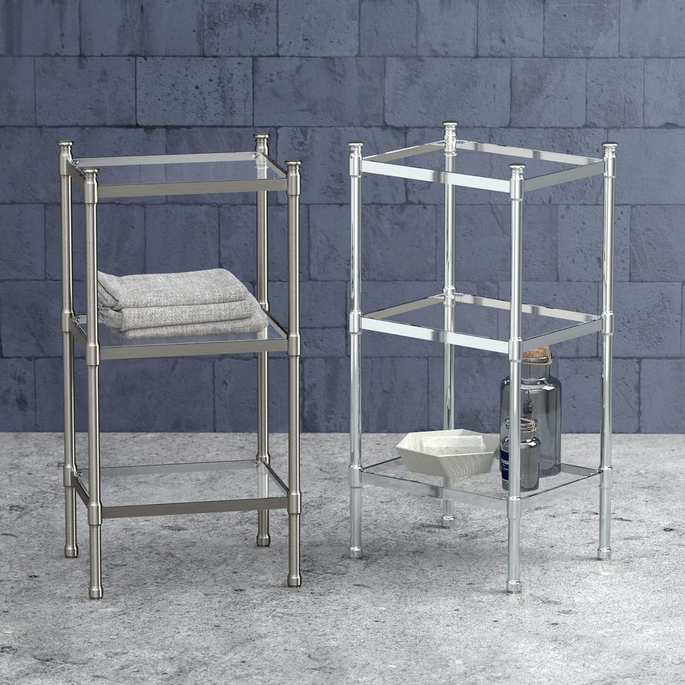 Gatco 1351 3-Tier Rectangle Taboret in Chrome