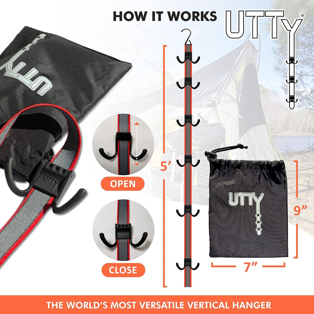 UTTY Multipurpose Portable Hanging Rack - Vertical Hockey Gear Drying Rack