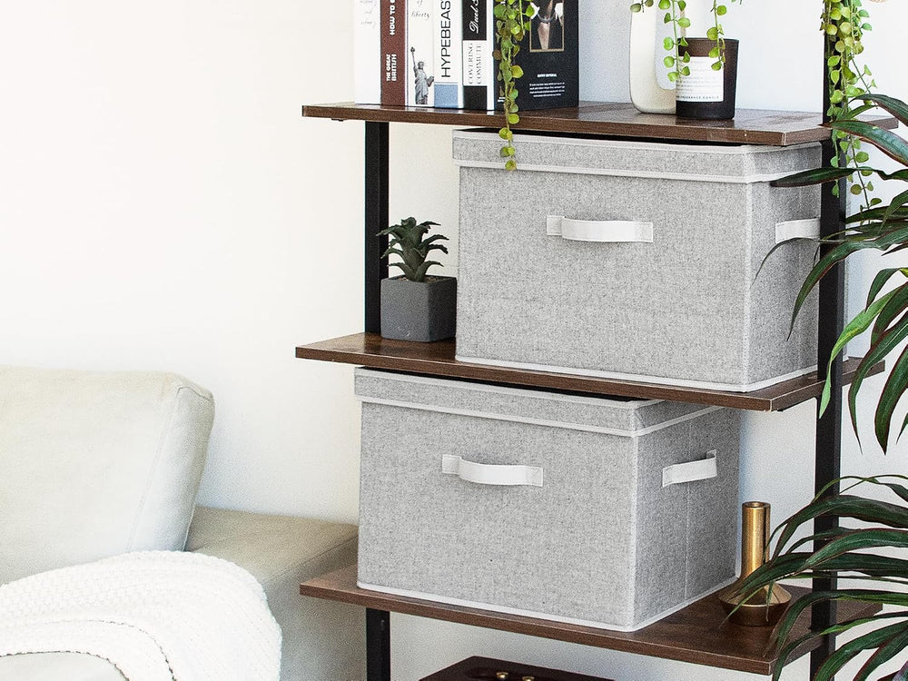 StorageWorks Fabric Storage Bins with Lids, Closet Storage Bins