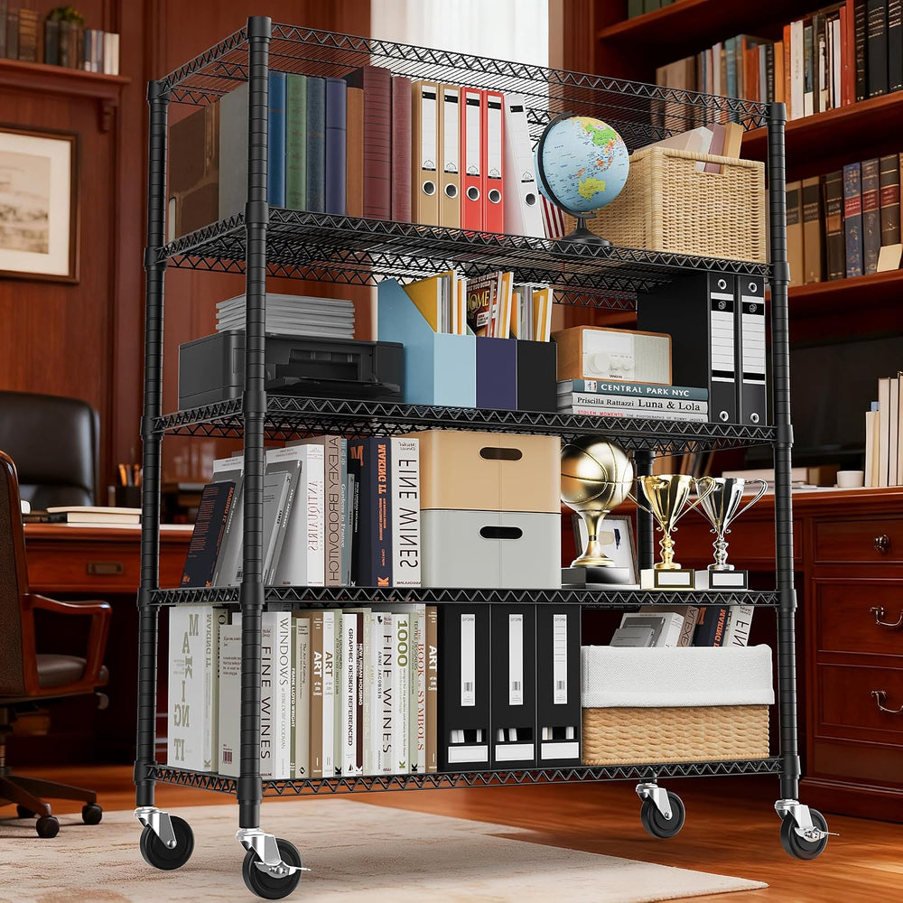 M MZG 3300LBS 53.1" W 5 Tiers Shelf Steel Storage Shelving Utility Shelv...