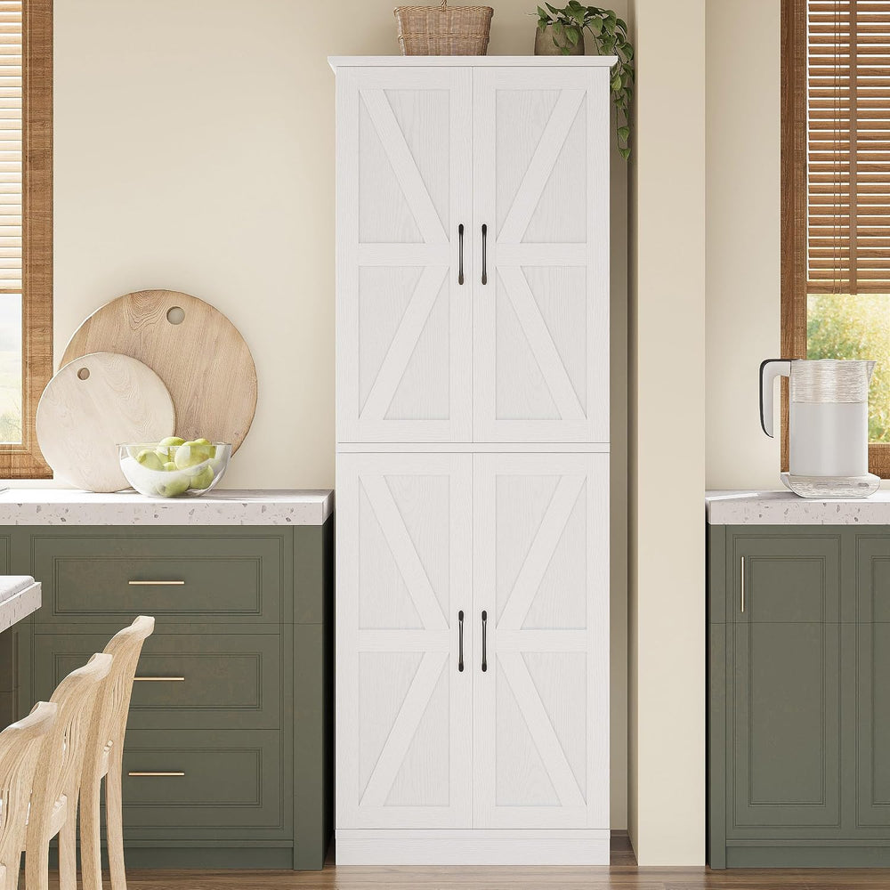 IRONCK Kitchen Pantry Cabinet with 4 Door Storage & 2 Drawers, 24" W...