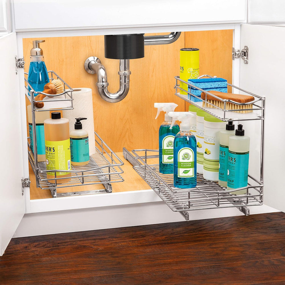 LYNK PROFESSIONAL® Pull Out Under Sink Kitchen Cabinet Organizer - 11.5 in. x...