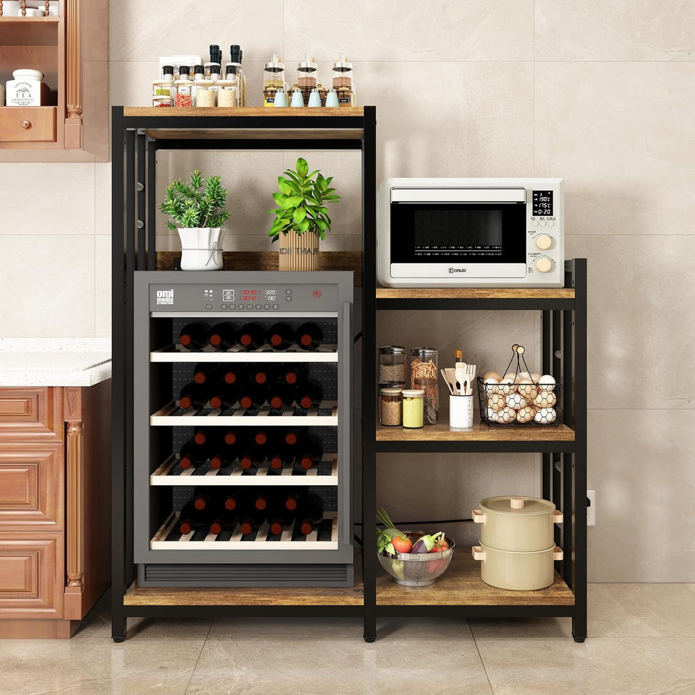 6-Tier Kitchen Baker's Rack with Power Outlet, Microwave Oven Stand with ...