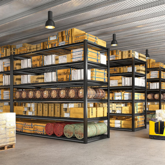 REIBII 60" W Garage Shelving, 3000LBS Storage Shelves, 6 Tier Heavy Duty Shelving, Adjustable Metal Shelving Units and Storage Rack for Warehouse, Pantry, Basement, 60" W x 84" Hx 24" D, 2 Pack
