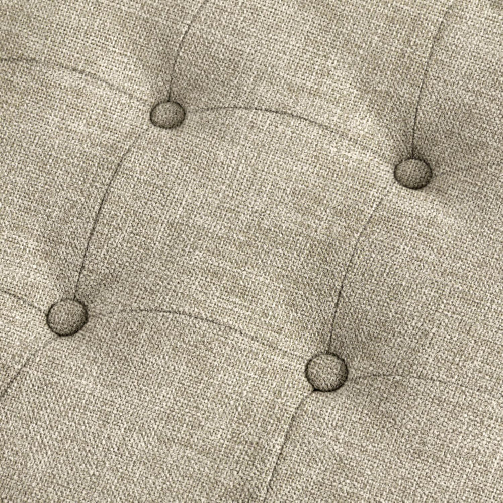 Martha Stewart Clara Coffee Table - Solid Wood Frame, Soft Fabric, Button Tuf...