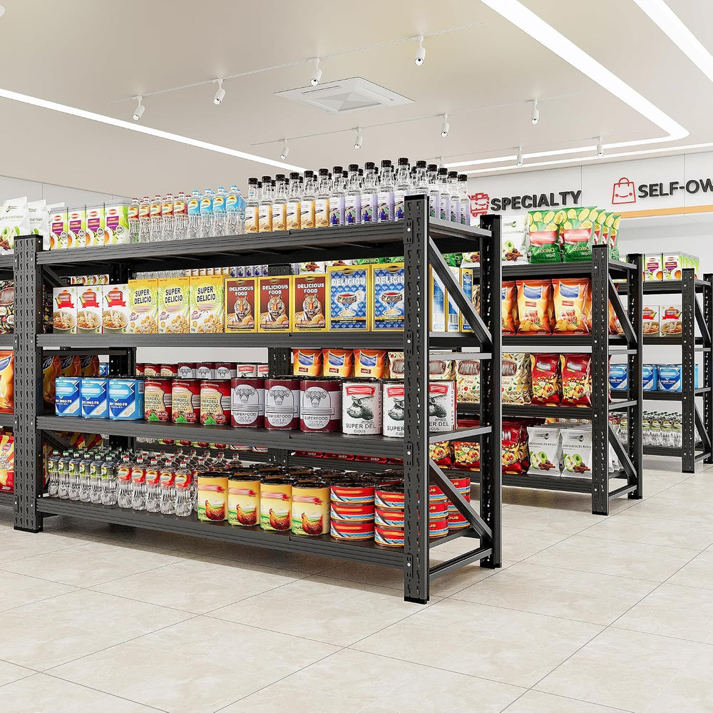 6000LBS Storage Shelves, 79" W Heavy Duty Garage Shelving Unit, Adjustab...