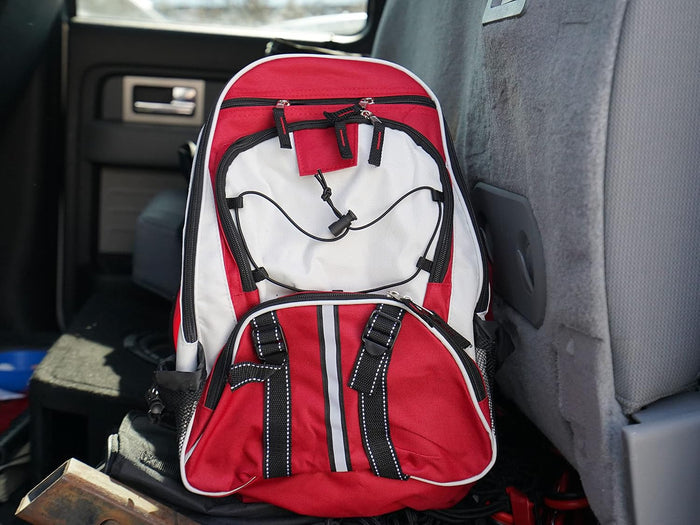 Blue Seventy-Two - Pro Series - Red Deluxe 72 Hour Emergency Backpack Survival Kits for 1 Person | Survival Kits for Wildfires, Earthquakes, Tornado, Hurricanes, and Other Emergencies