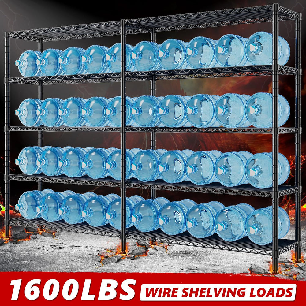 REIBII 72.8" W Storage Shelves Load 1600LBS, 5 Tier Metal Shelving Unit