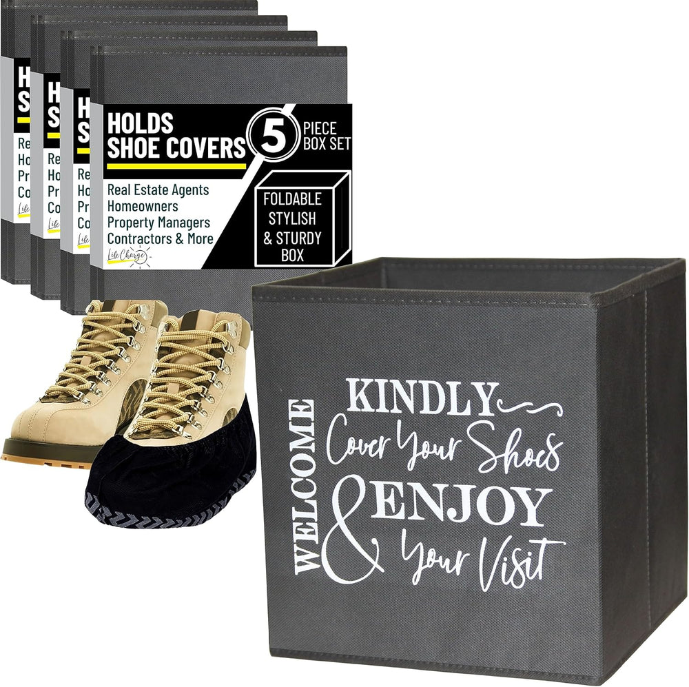 Life Charge Shoe Covers Box - Real Estate Open House Supplies for Realtor Lis...