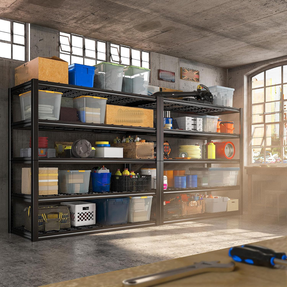 REIBII 48.2''W Garage Shelving Heavy Duty, Adjustable Shelves for Bas...