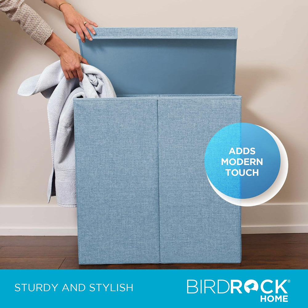 BIRDROCK HOME Laundry Hamper with Lid | Removable Bags for Sorting Clothes | ...