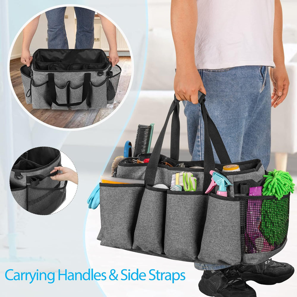 Extra-Large Cleaning Caddy with Handles & Multi Pockets