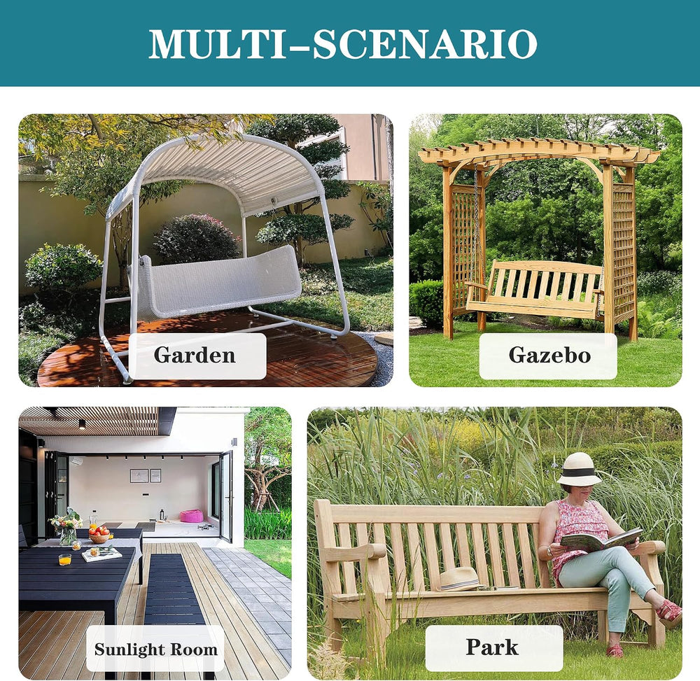 Outdoor Bench Cushions 48 x 18 Inch Thick Waterproof Porch Swing Cushions wit...