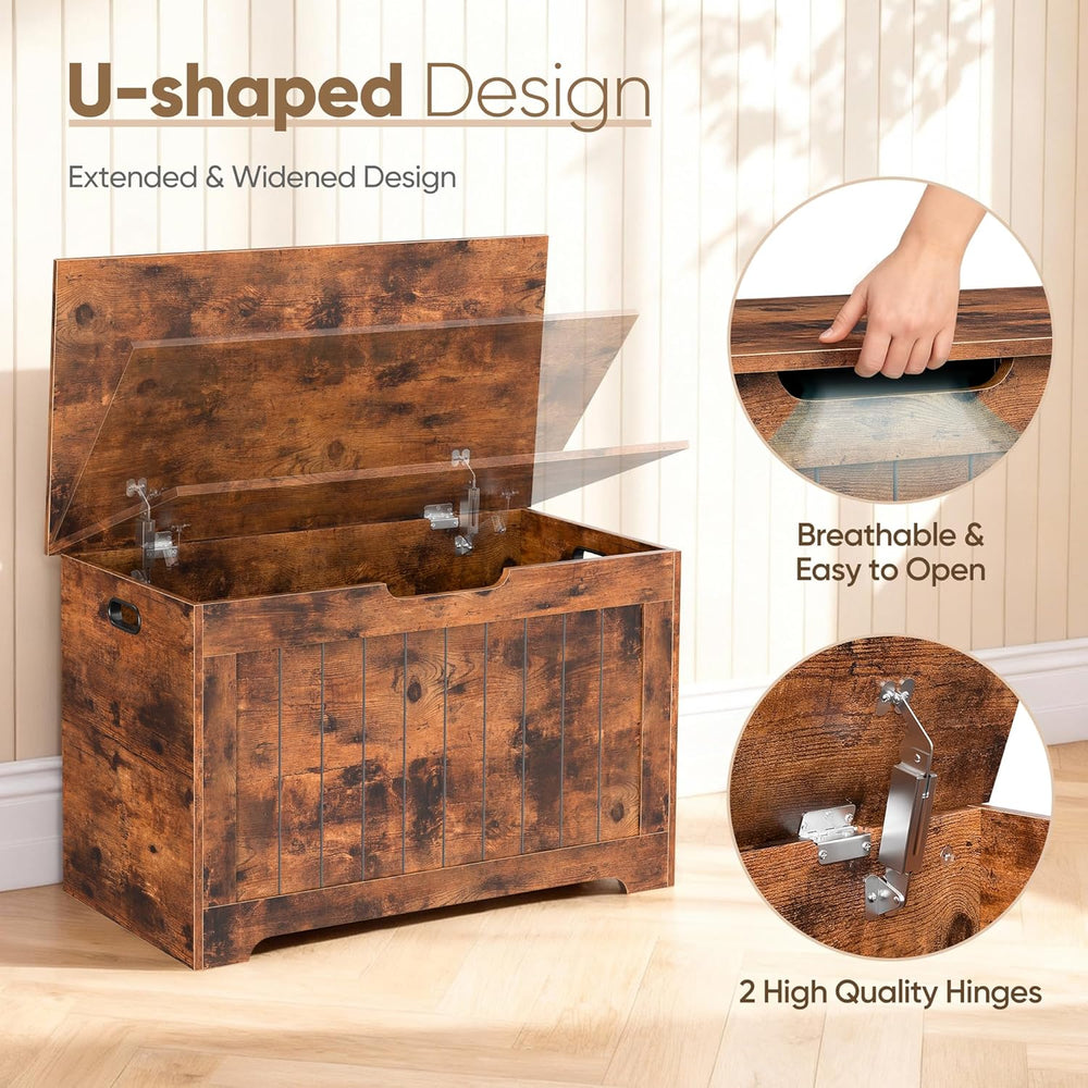 ZENY Storage Chest, Lift Top Storage Trunk, Entryway Shoe Bench, Wooden Stora...