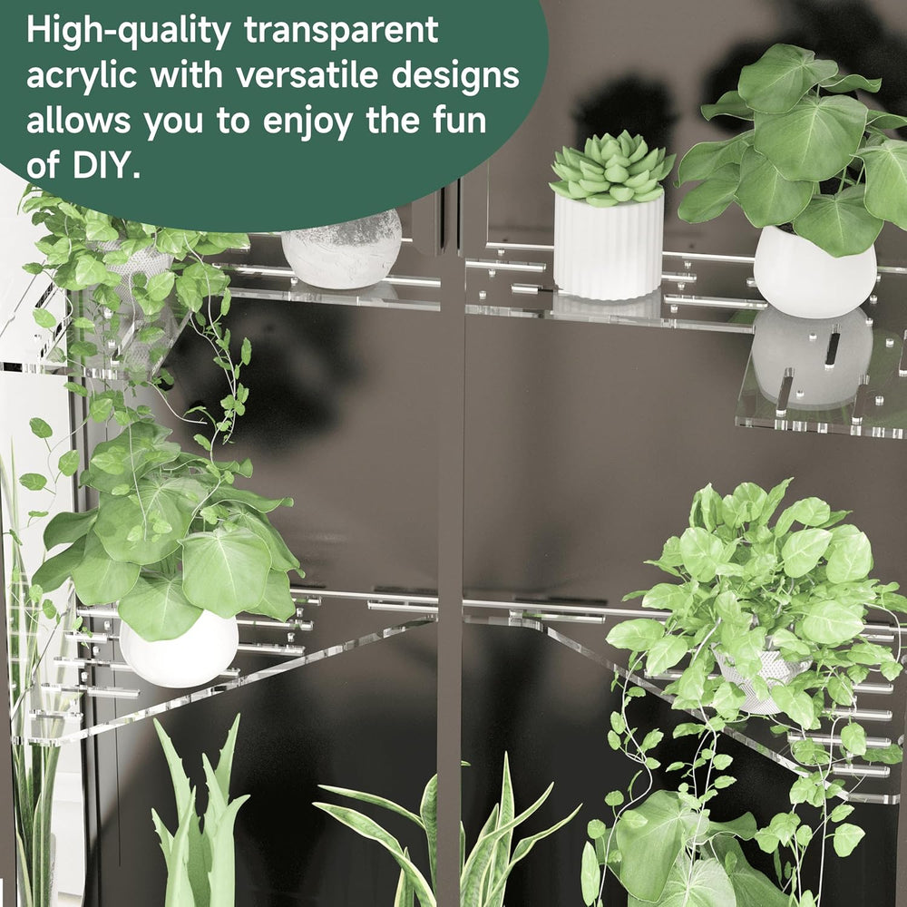 LUVCOSY Acrylic Shelf Compatible with Rudsta Wide Cabinet - 8mm Thick, Clear ...