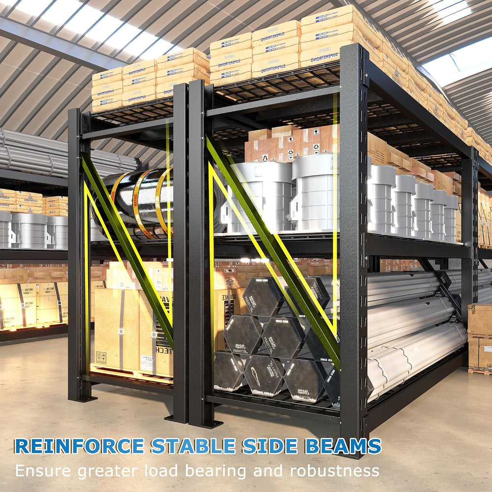 Bepatio 8250LBS Industrial Storage Shelves 2-Pack, 66"H x 60"W x 24...