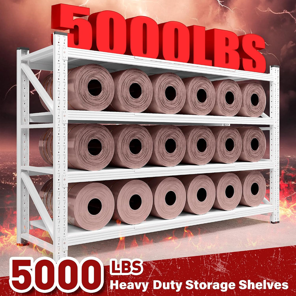 71.3" Wide Heavy Duty Garage Shelving Units,5000LBS Deep Storage Shelves...