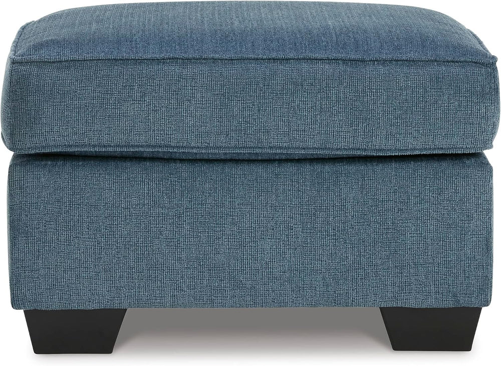 Signature Design by Ashley Ottoman, Cashton Blue Rectangular Foot Rest