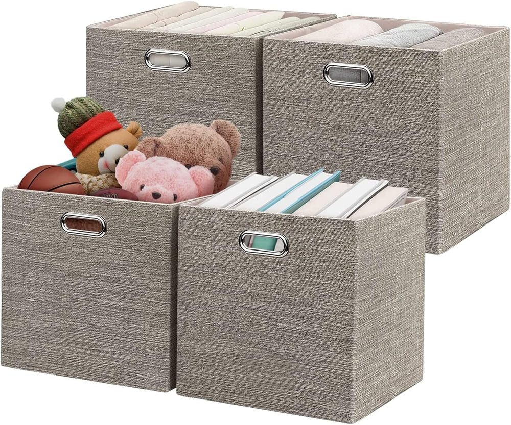 Posprica 3X Thicker Fabric Storage Cubes 13 inch Collapsible Storage Bins for...