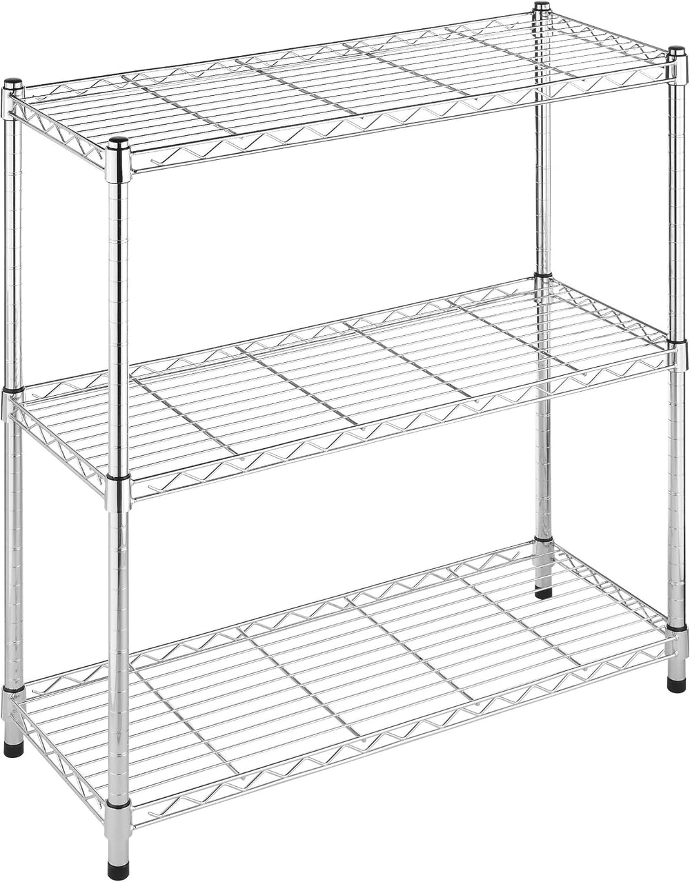 Whitmor 3 Tier Shelving Unit, Metal Storage Shelves, 400 lbs Capacity per She...
