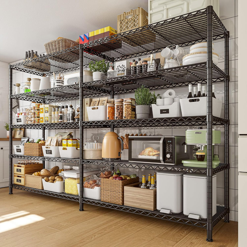 REIBII 72.8" W Storage Shelves Load 1600LBS, 5 Tier Metal Shelving Unit